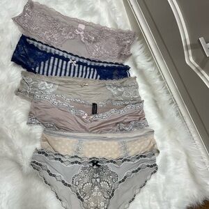 6 Victorias Secret Vintage Lace Women's Panty Set